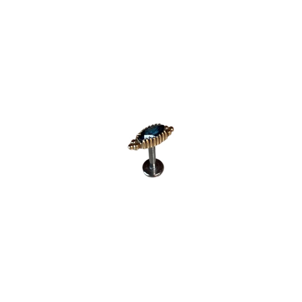 Gold Plated Sapphire Stud 👂🏼👃🏼 💙